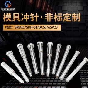 冲头-模具冲针冲孔冲头非标定做冲针不锈钢T冲skh51 skd11