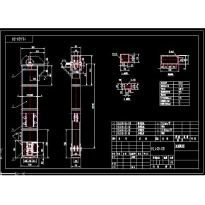 HL环链斗式提升机图纸TD胶带斗式提升机图纸