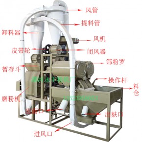  面粉机 四遍循环磨粉打面 换面 单机磨面机